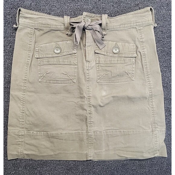Carve Designs Cargo Skirt Medium Khaki Y2k Short Draw String Waist - Picture 2 of 11